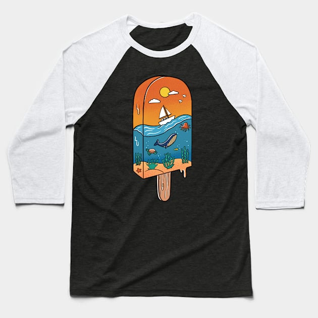 Nature Ice cream Baseball T-Shirt by Otrebor